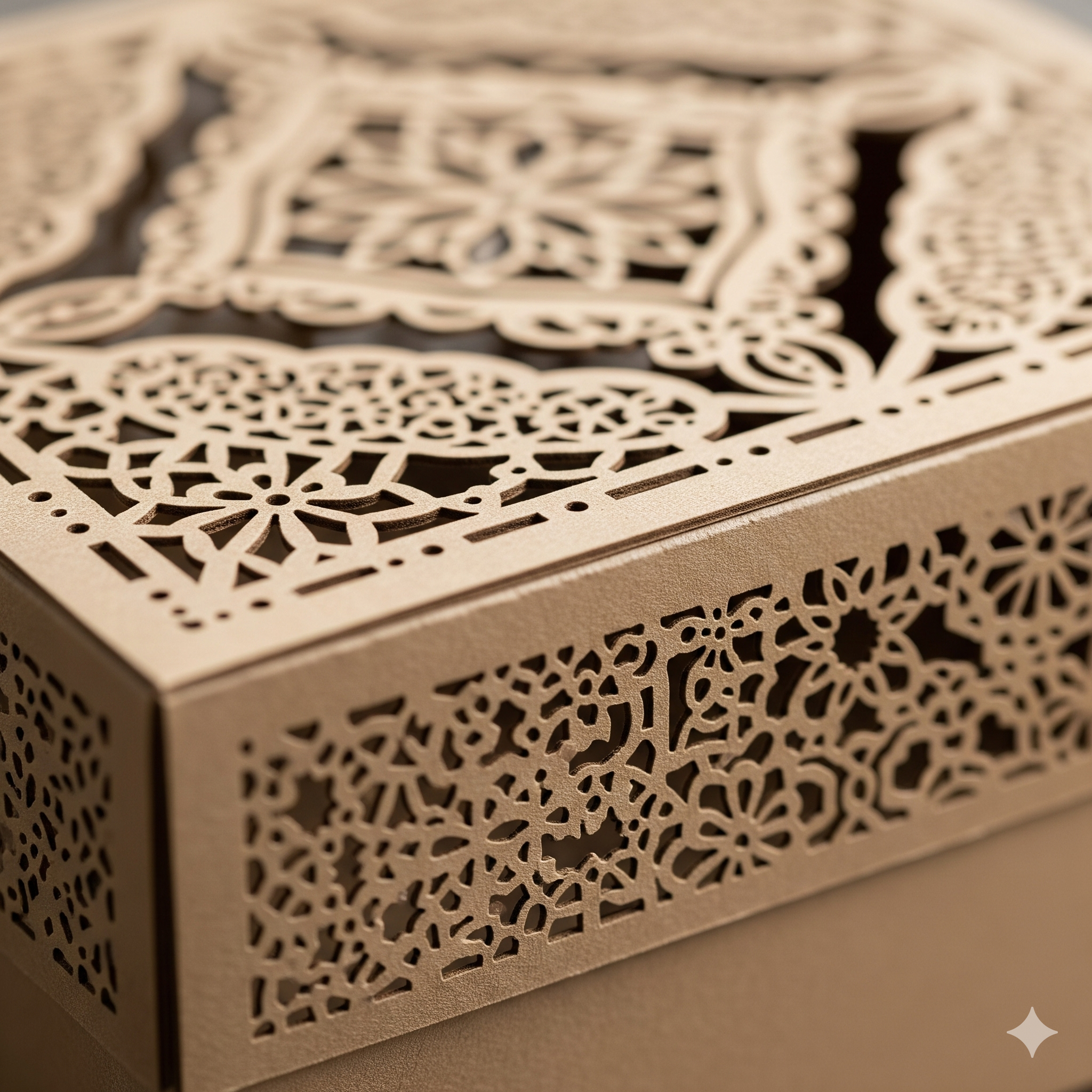 Die-Cut Box with Intricate Cuts